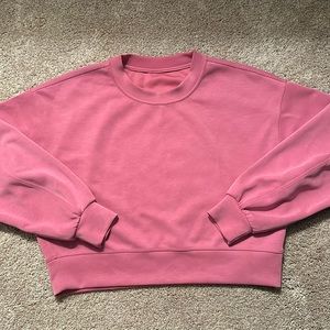 lululemon Perfectly Oversized Crop Crew Pink Blossom